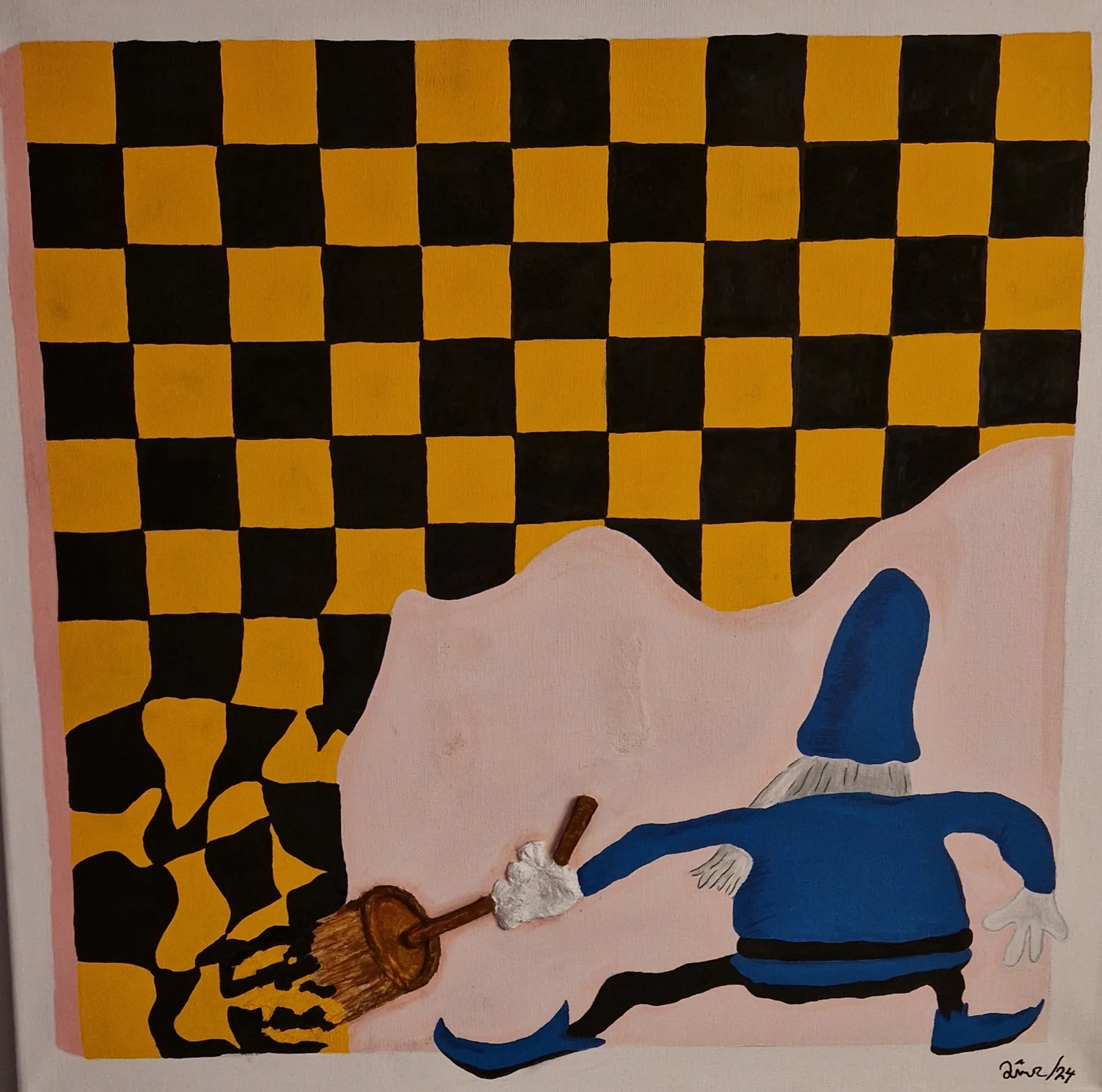 Akrylmålning En sån färg skulle man haft av Linnea Eriksson