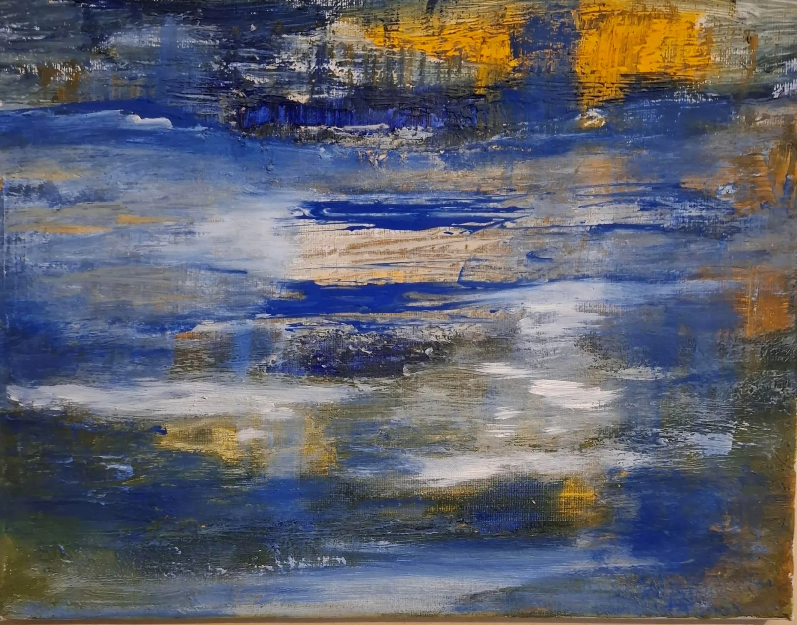 Akrylmålning Den lilla dammen av Rosie-VedicArt Nordstrand