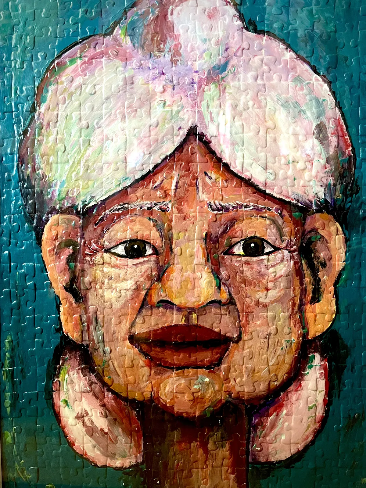 Akrylmålning Kulturtant 4 av Jonna Fohlin