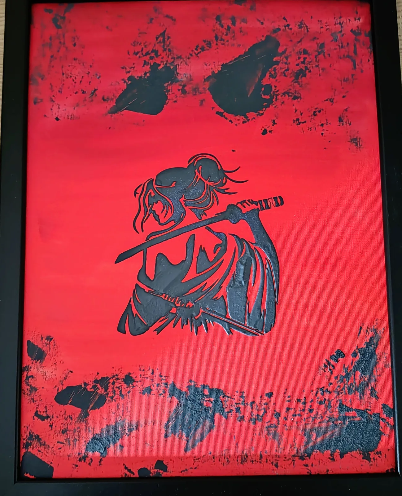 Akrylmålning Samuraj av Biljana Teletina