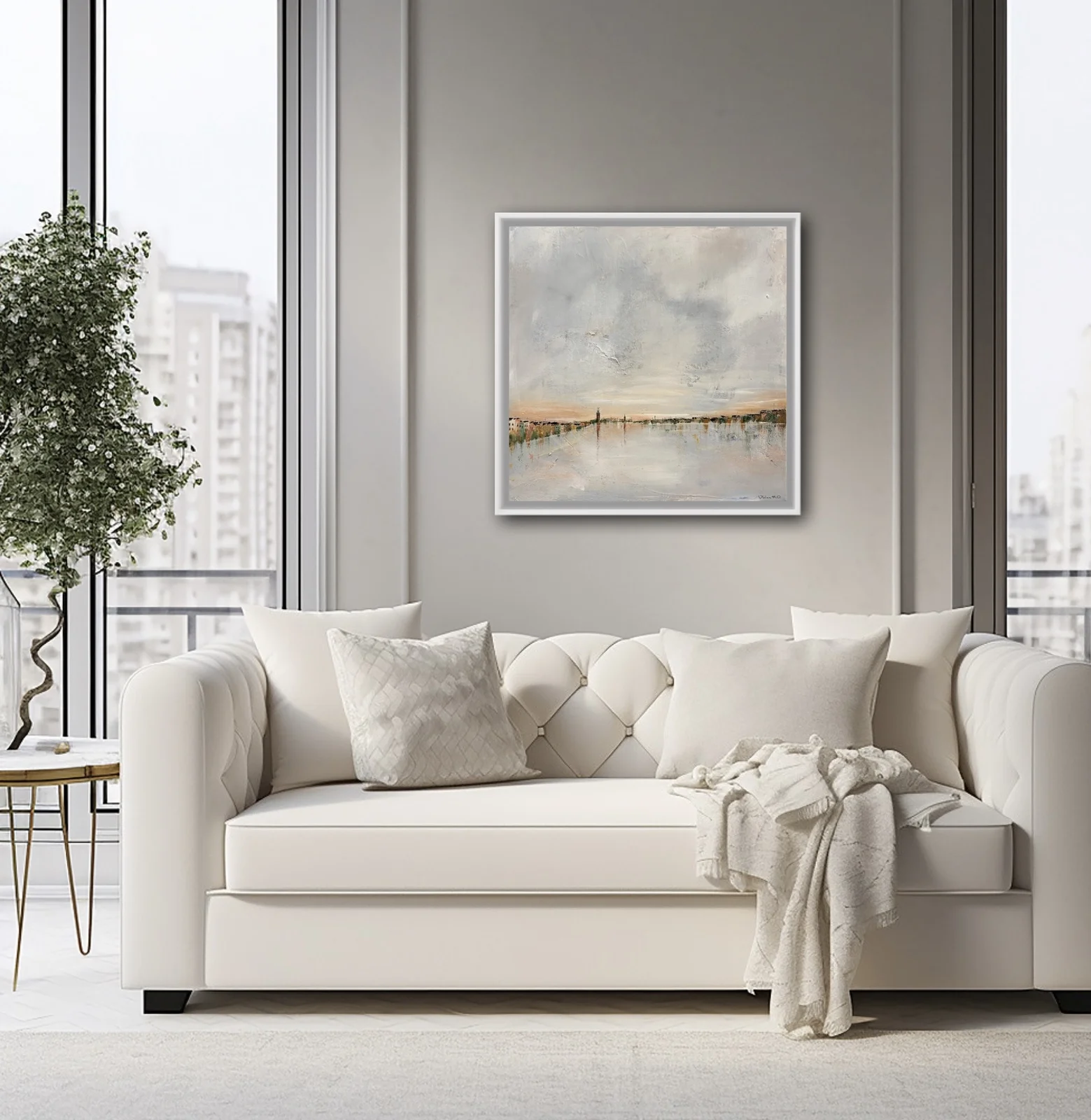 Akrylmålning Stockholmsvy av Ulrica Halling Olsson_art Stockholm