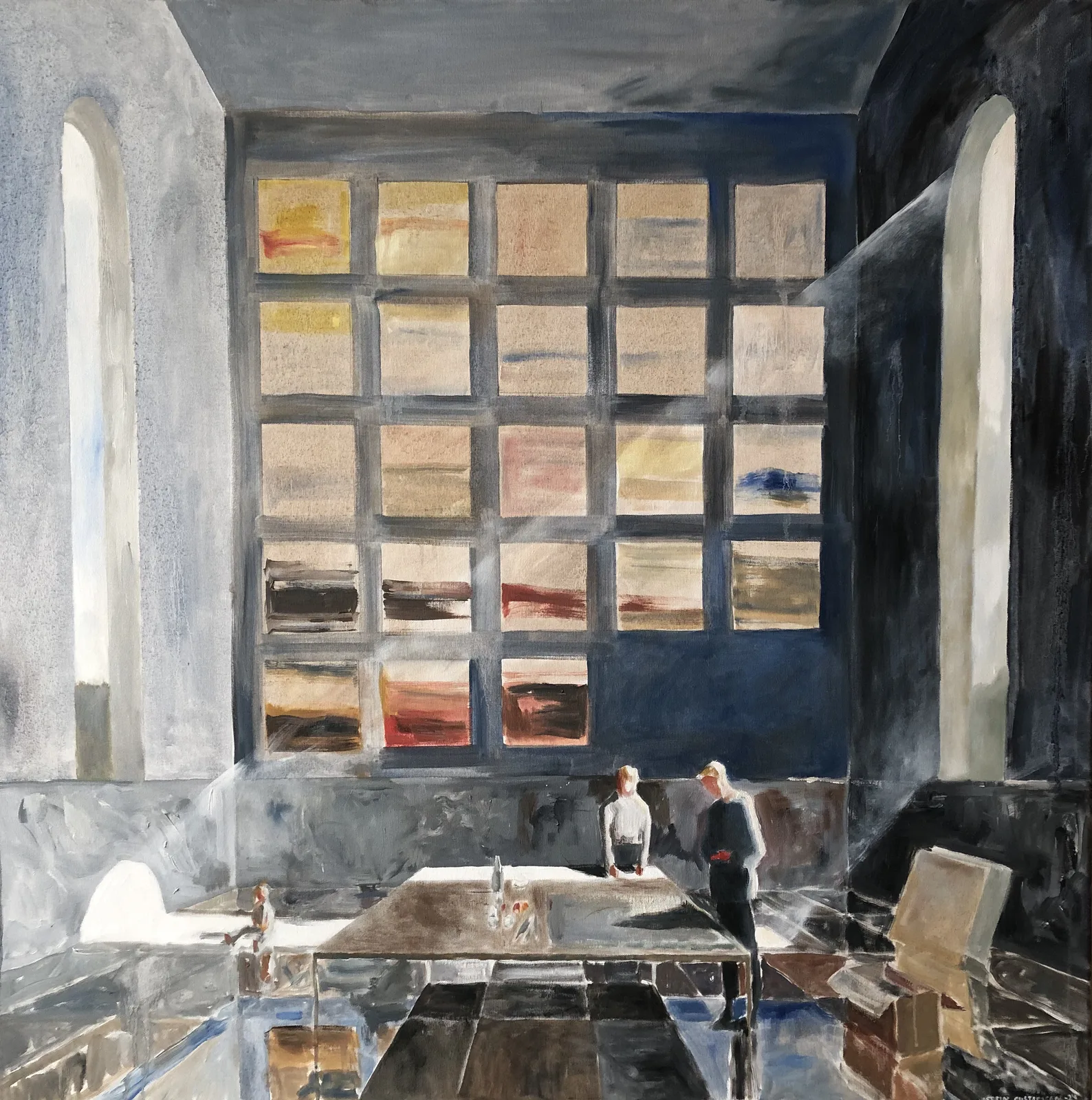 Oljemålning Blå Hallen av Josefin Gustafsson