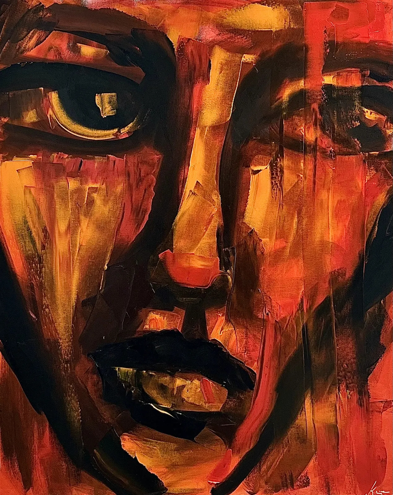 Oljemålning Blood Orange av Kalle Loebbert