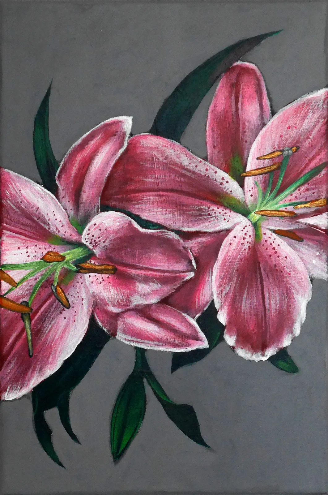 Akrylmålning Lilies av Gareth A. Rychter