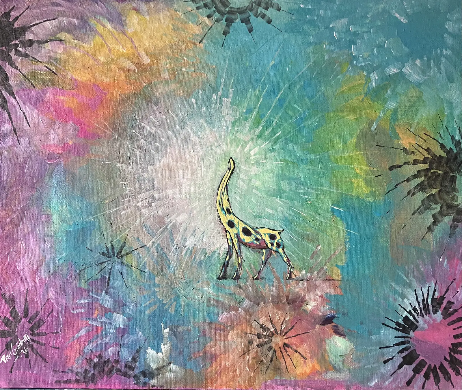 Akrylmålning av Peter Grönberg