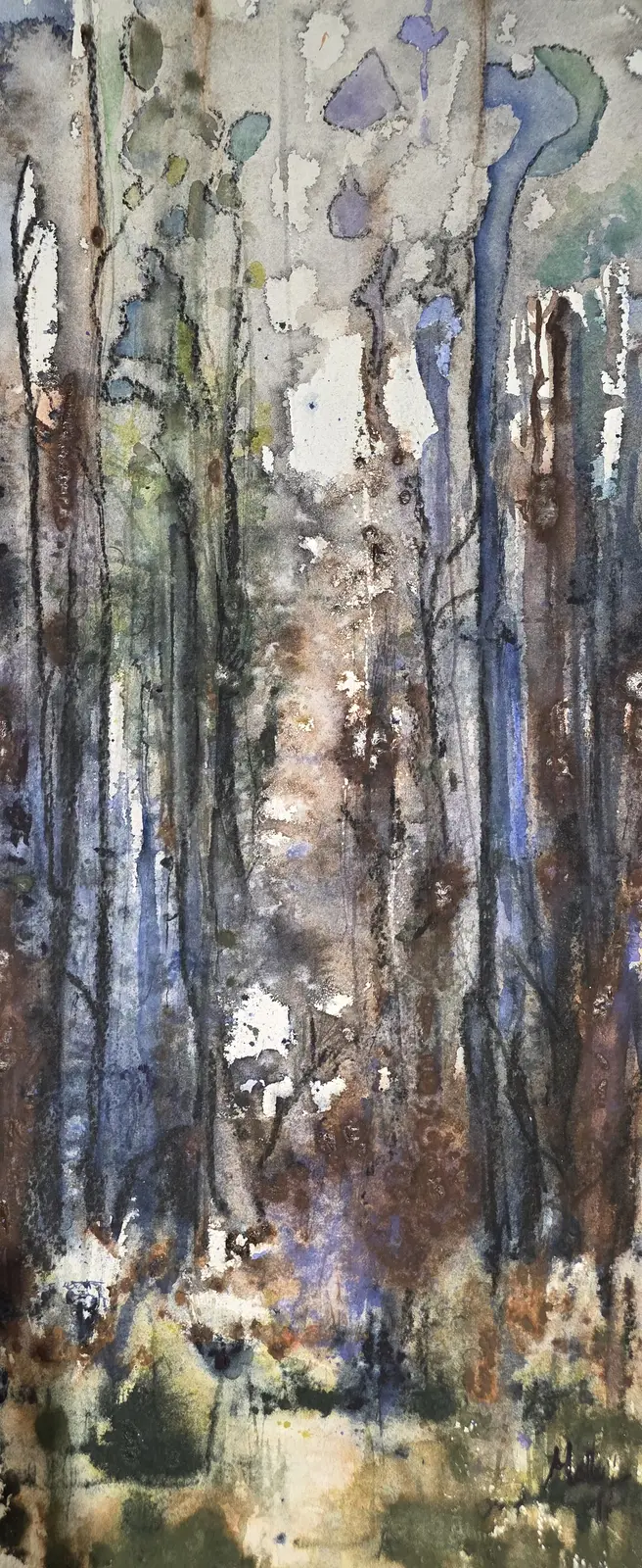 Akvarell Trädlinjen av Molly, Monika Hellgren