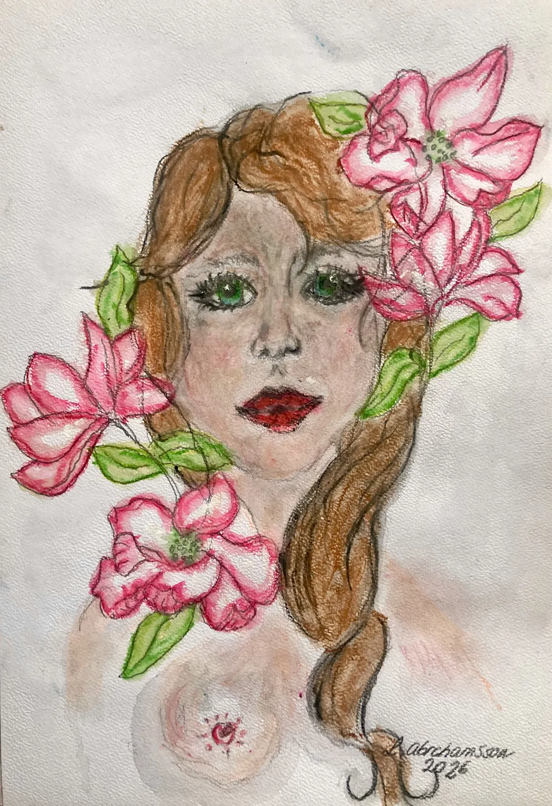 Akvarell Eir av Linda Abrahamsson La Arts Sweden