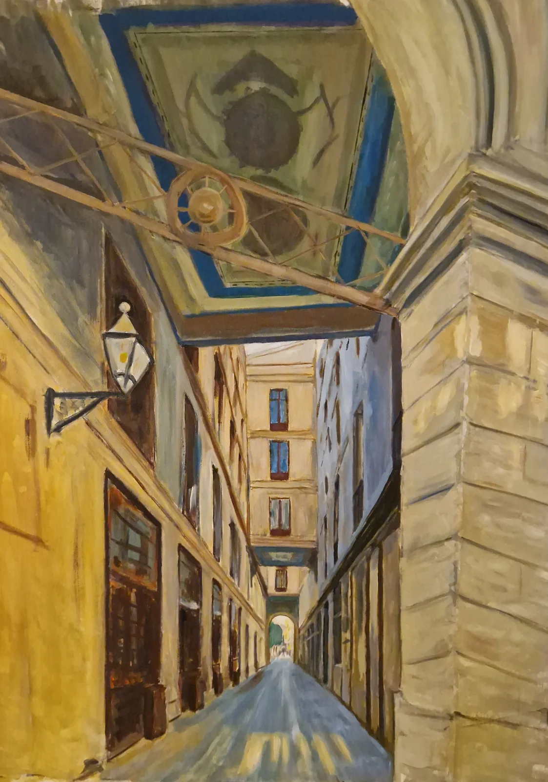 Oljemålning Gränden av Per Segersten