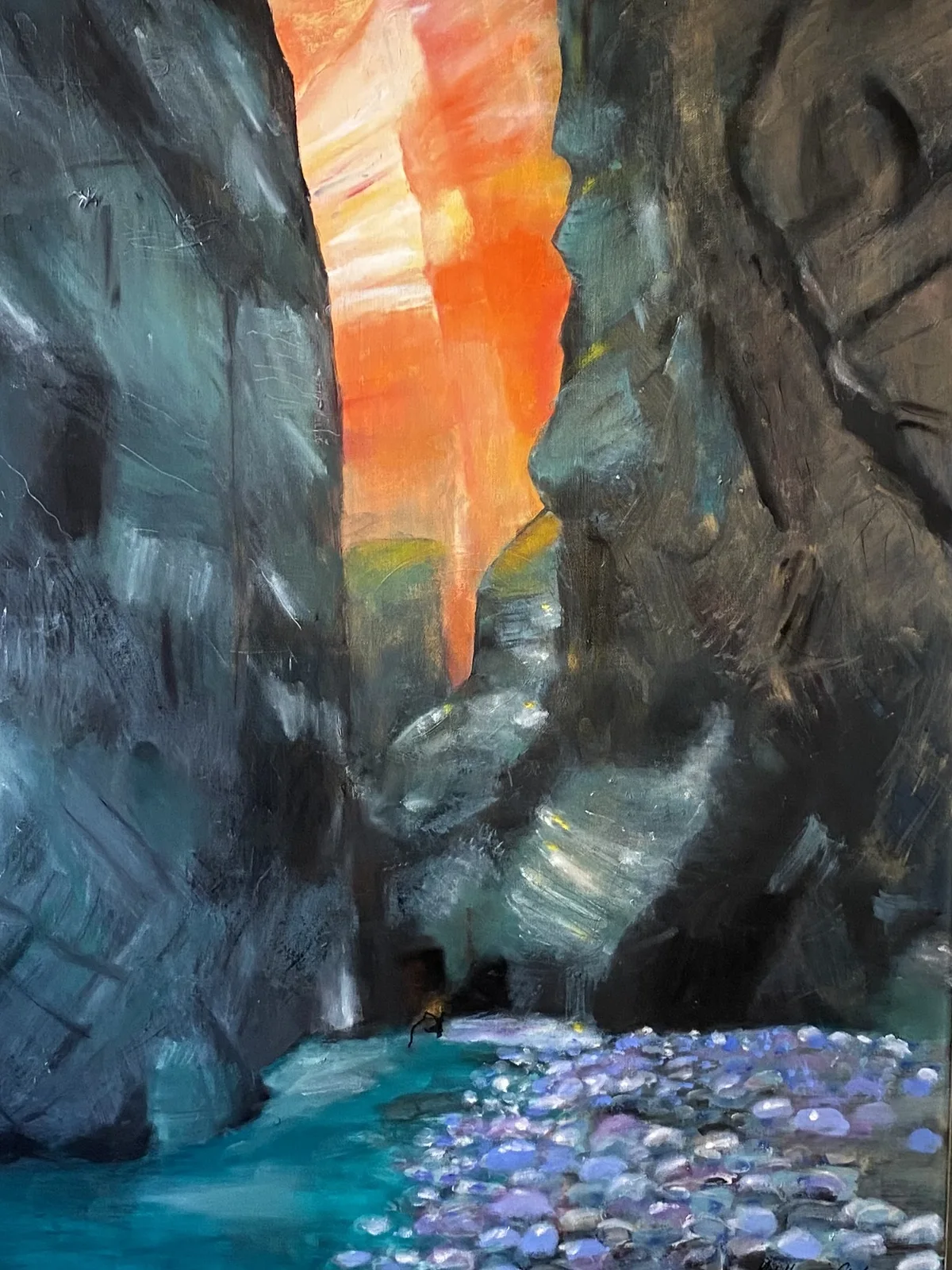 Akrylmålning Mäktigt av Lisbeth van Ginhoven