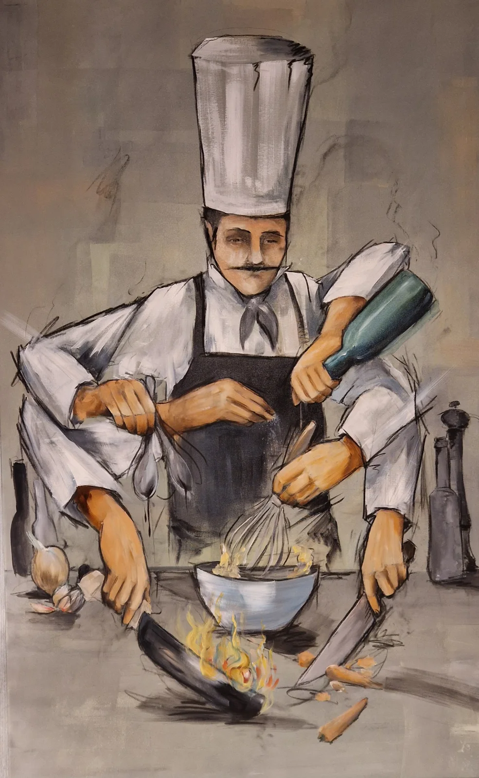 Akrylmålning Chef av Jonas Ozolins