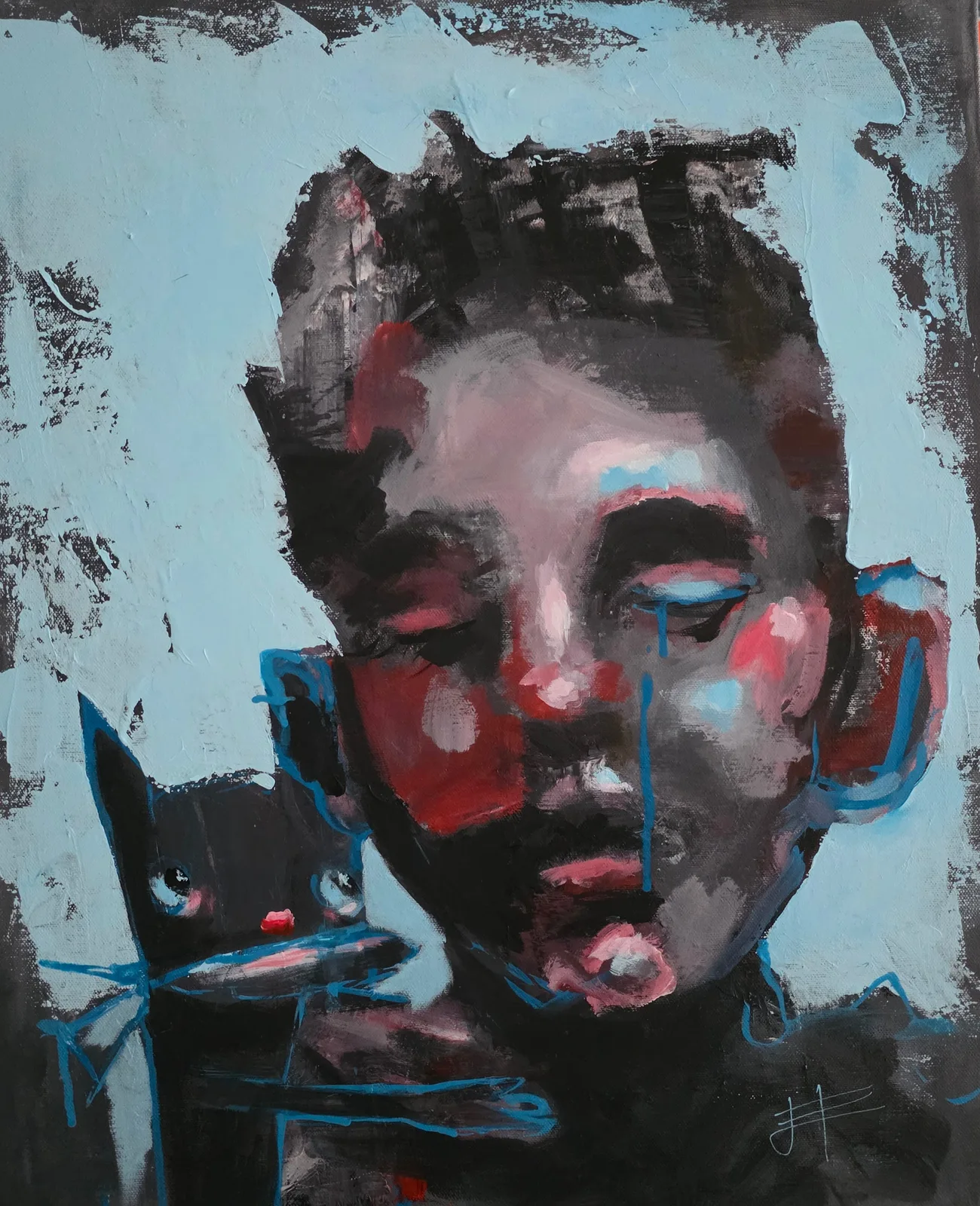 Akrylmålning Bitter and confusing av Erika Eriksson