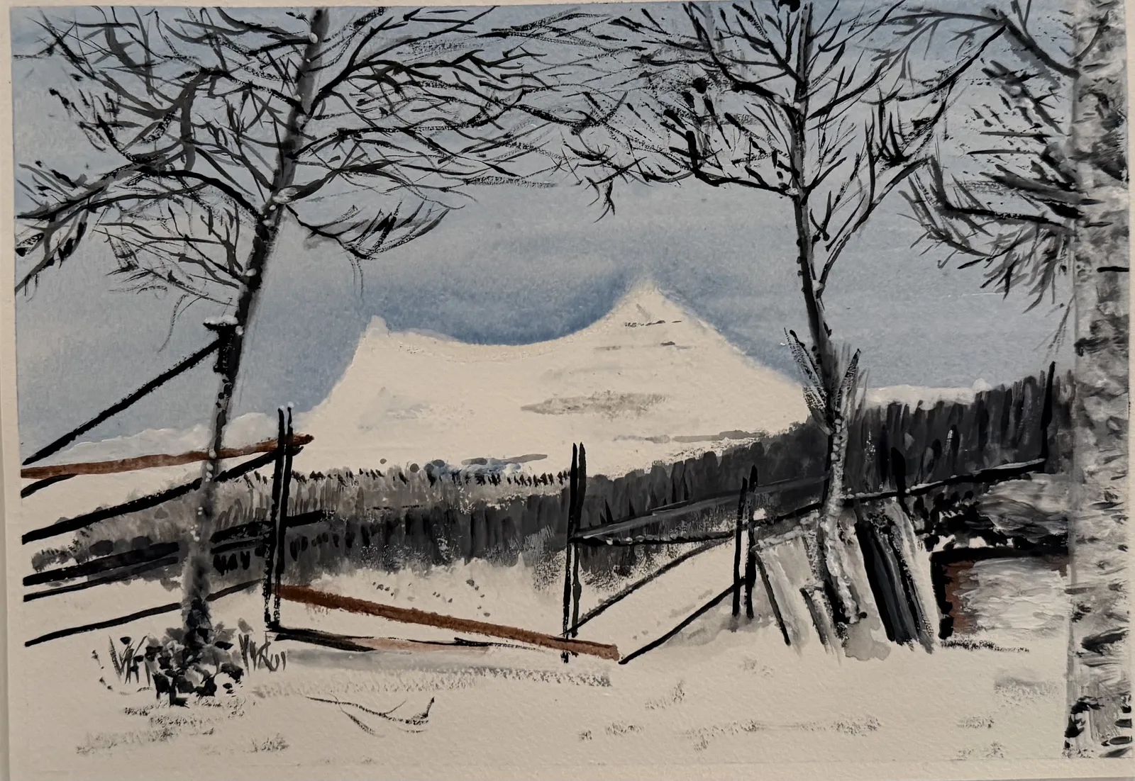 Akvarell Twin Peaks av Tony Hodge
