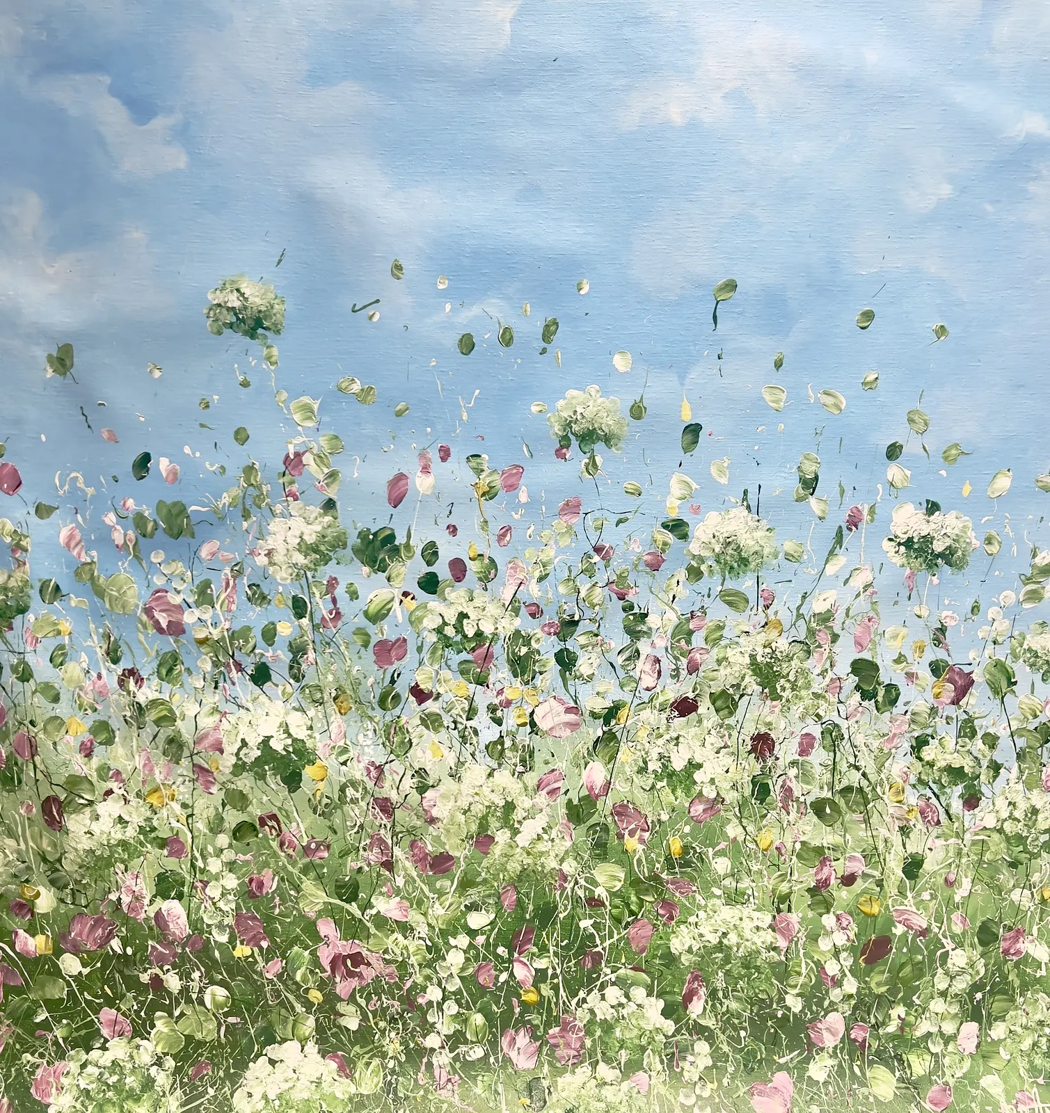 Akrylmålning Champs D'or II. av Anna Artistockholm Brandt