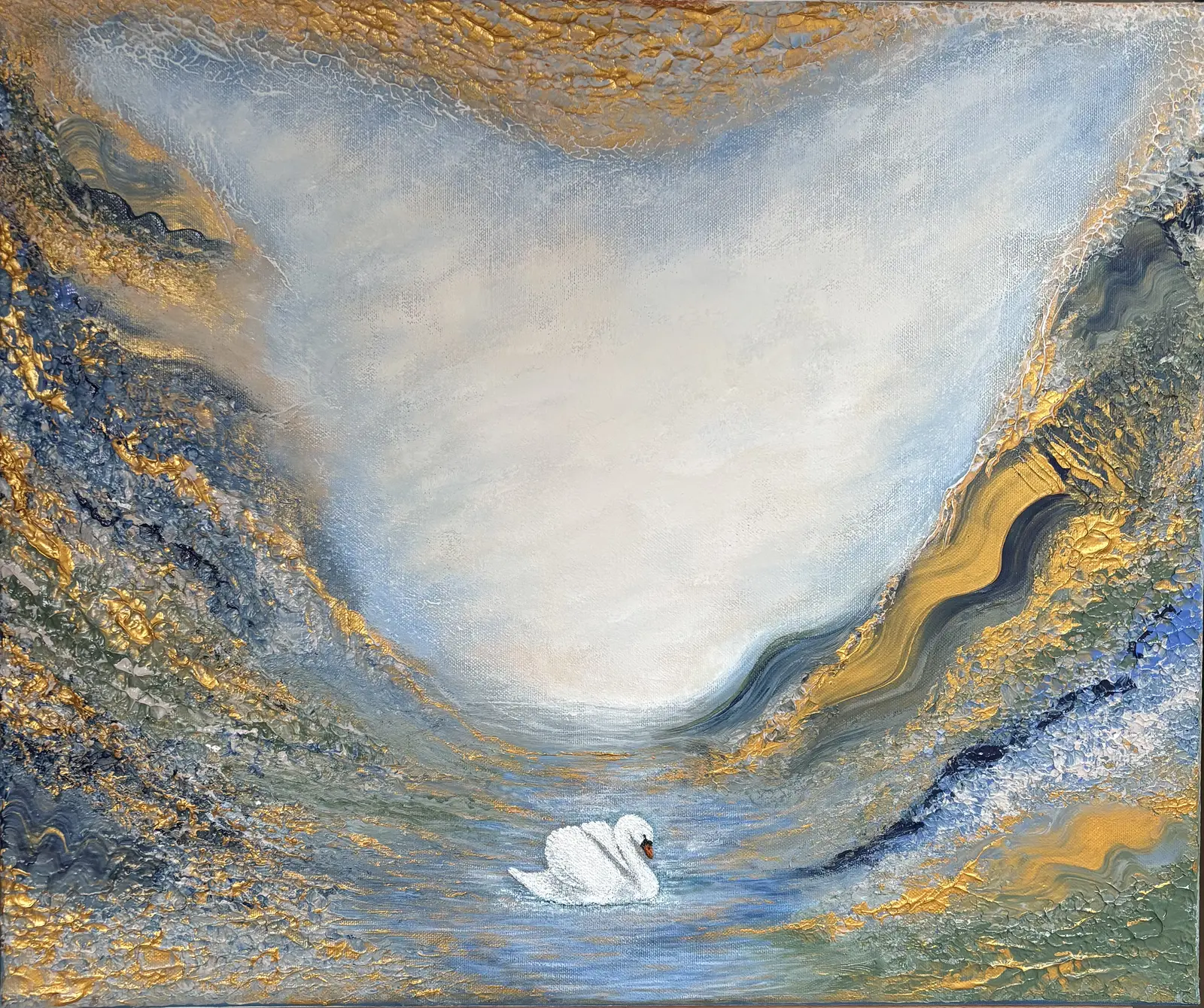 Akrylmålning Tranquility av Evelina Holmgren