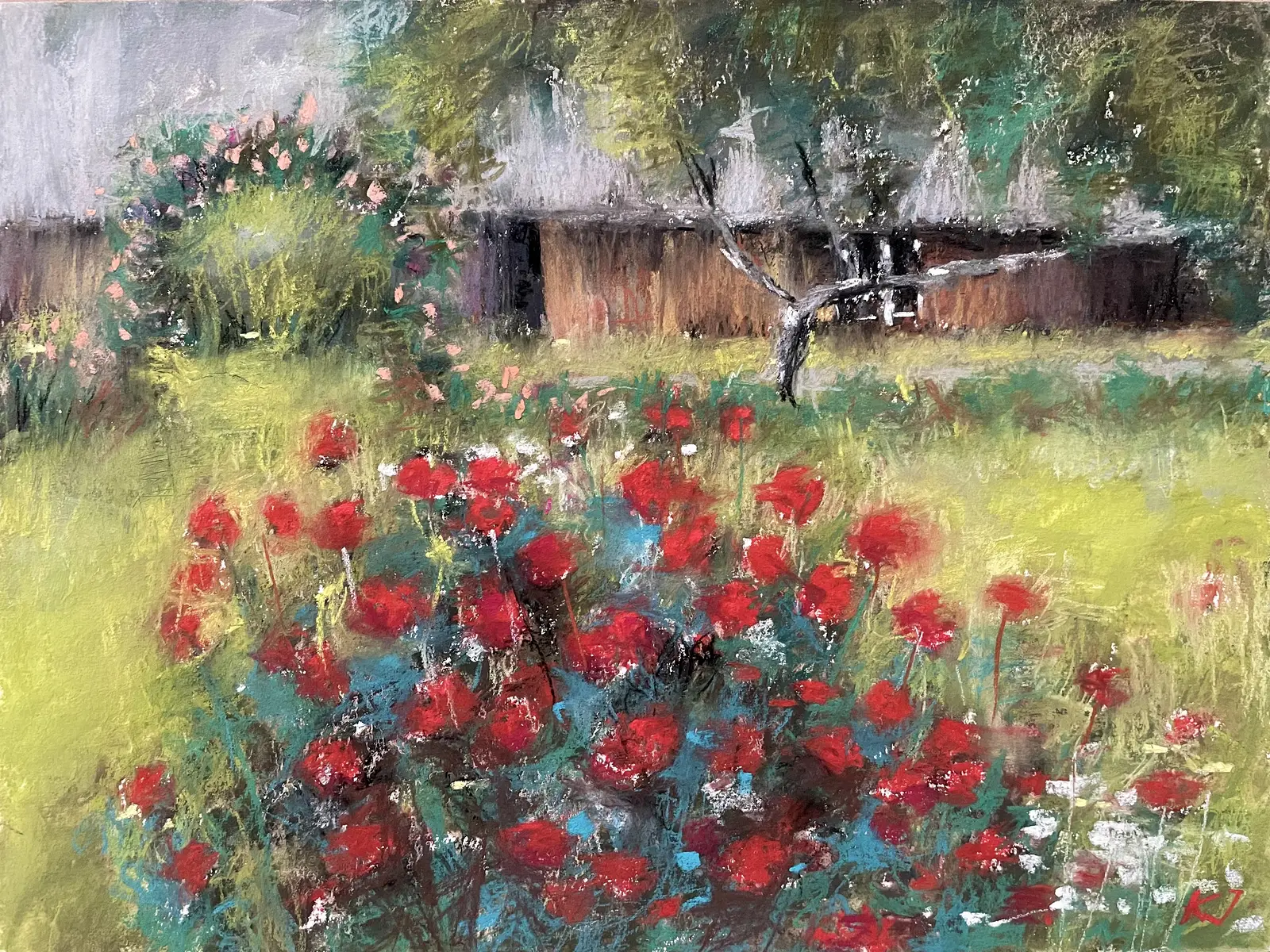 Blommor vid det gamla huset av Kaidi Jäderholm