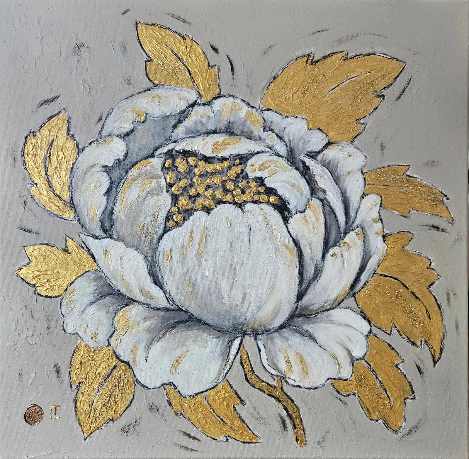 Akrylmålning Nytt År av Tove Landberg