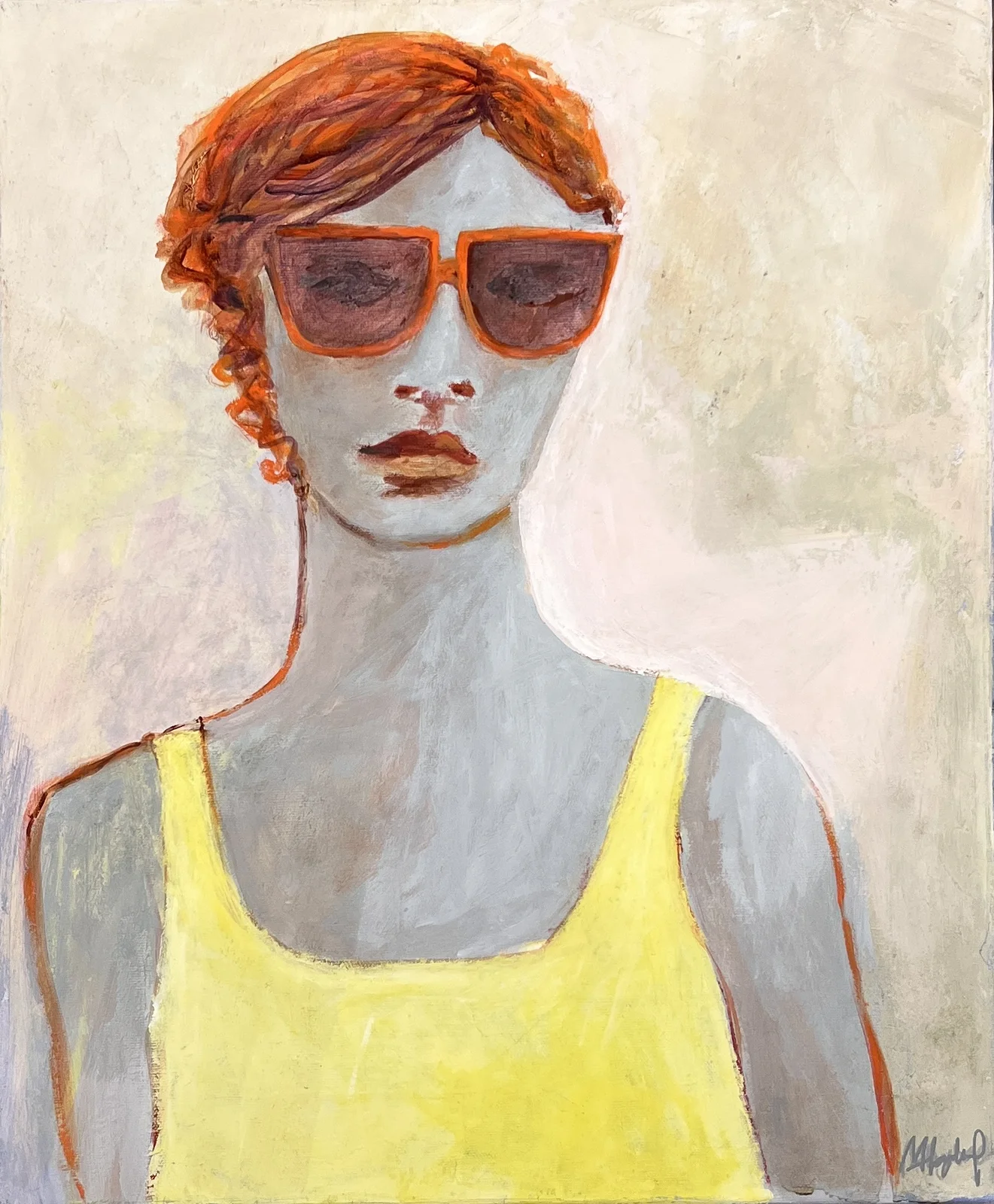 Oljemålning I sol och skugga av Monica Hagebrand