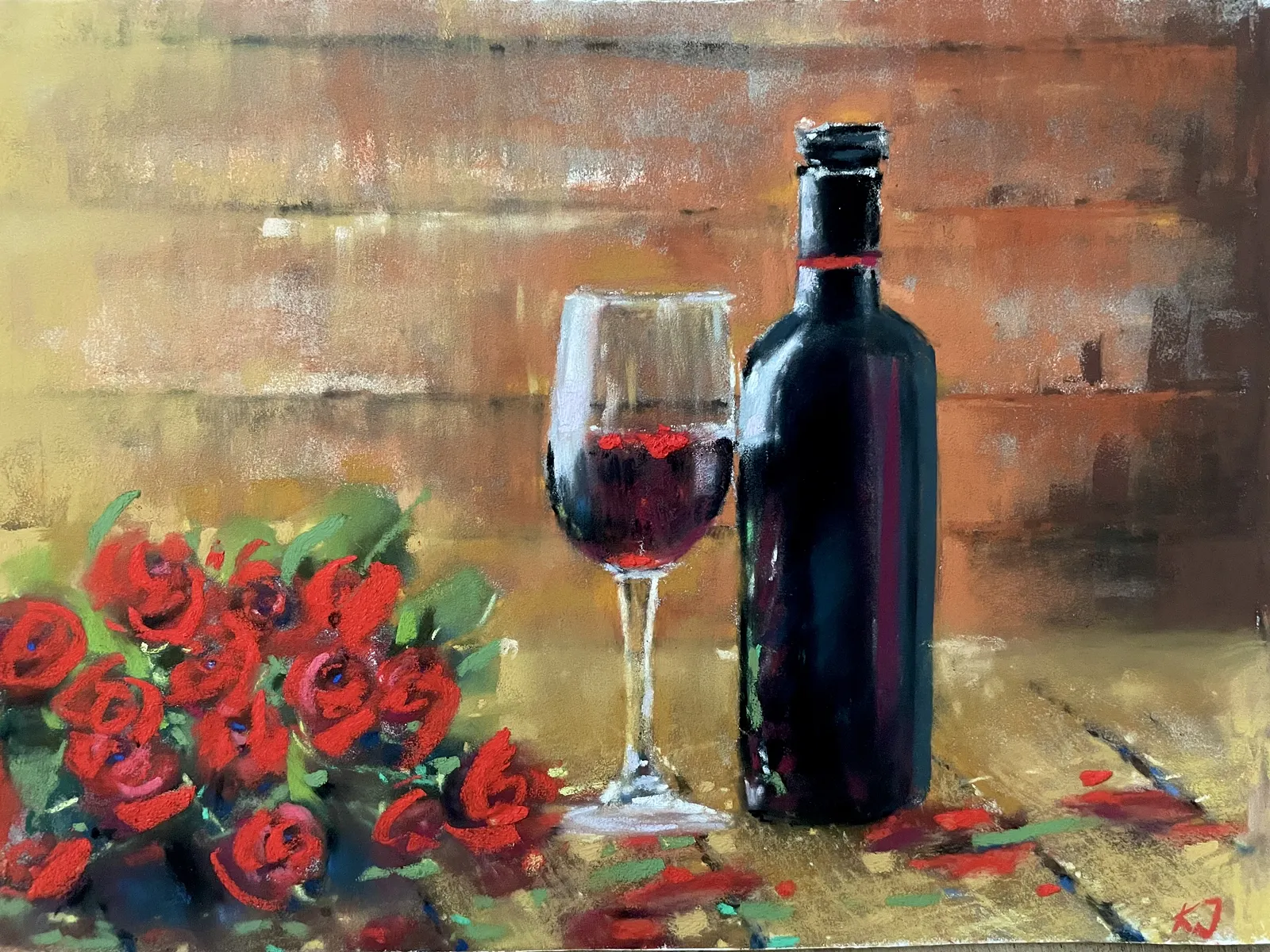 Kvällar med vin och rosor av Kaidi Jäderholm