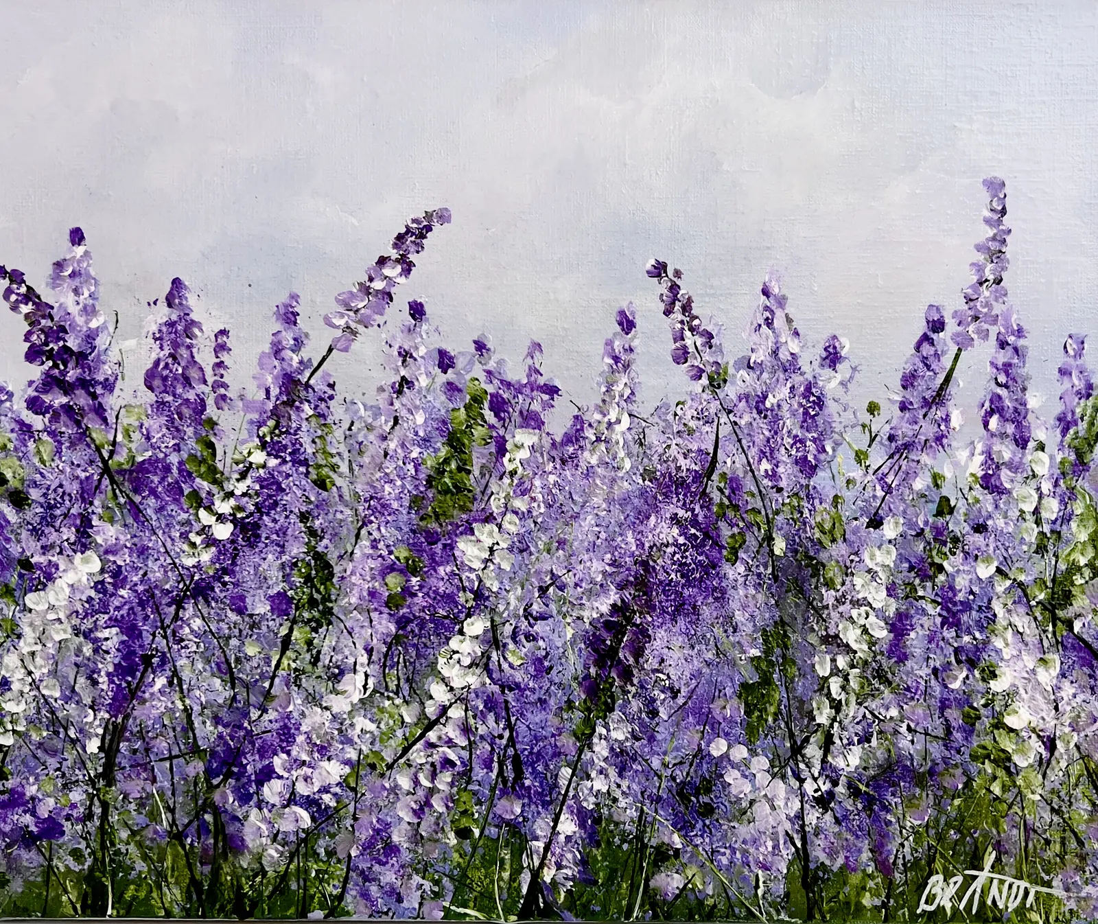 Akrylmålning PRÉ DE LAVANDE av Anna Artistockholm Brandt