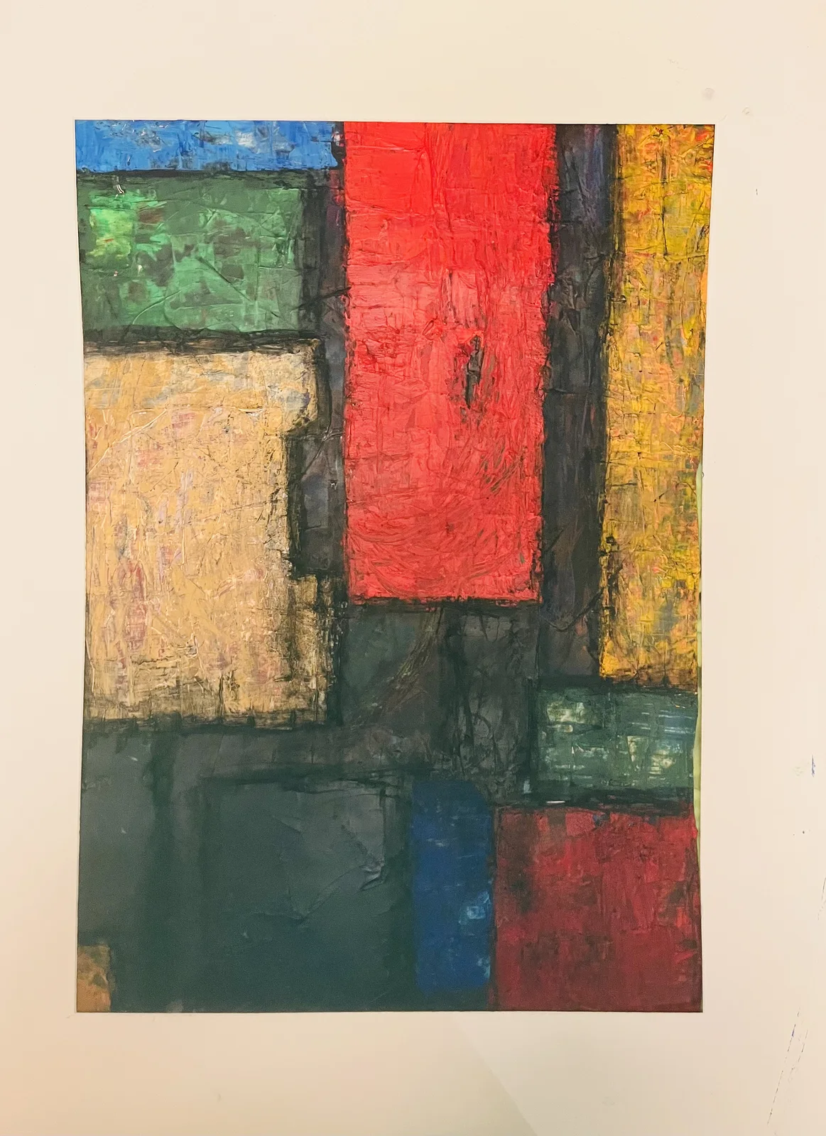 Akrylmålning Chromatic Fields av Kerstin Kinman