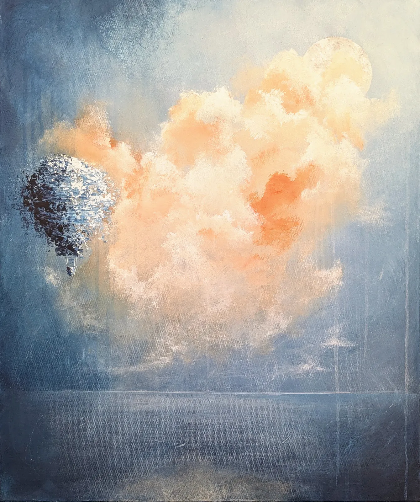 Akrylmålning Månfärd av Tutta Domenstam