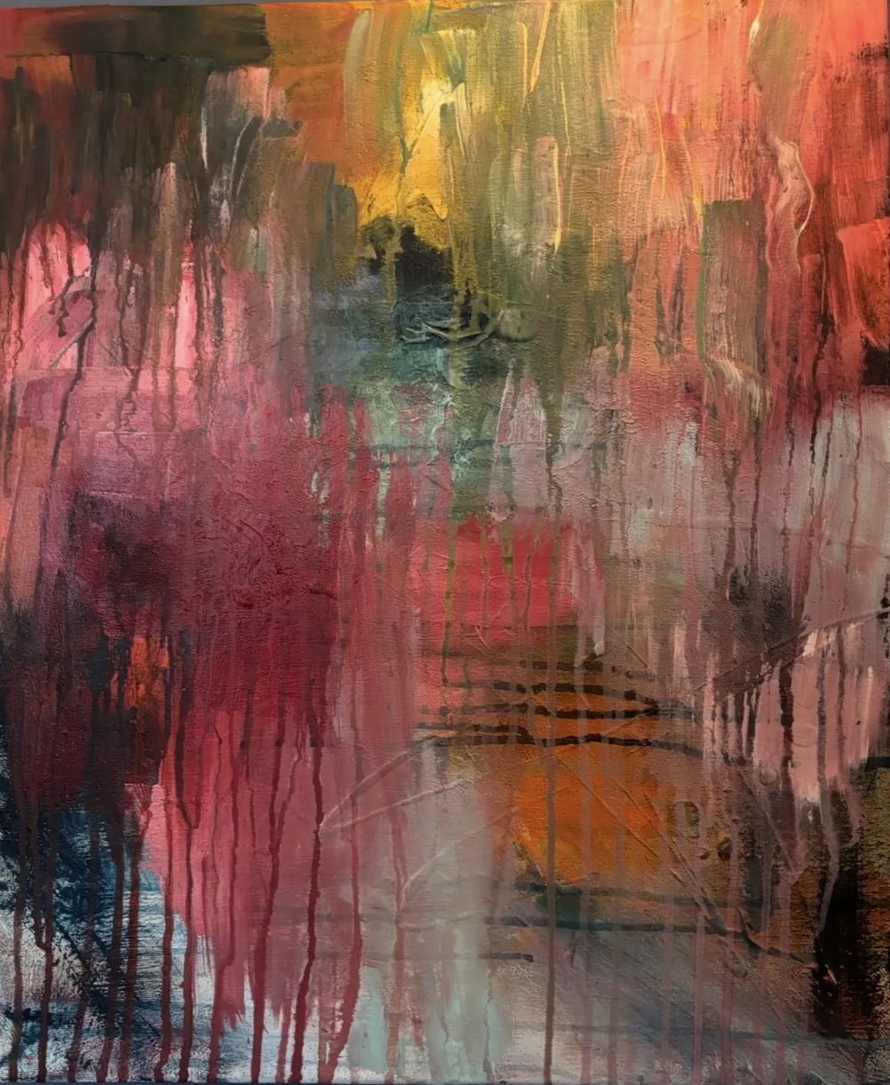 Akrylmålning Så blev det av MALIN Ridderfors