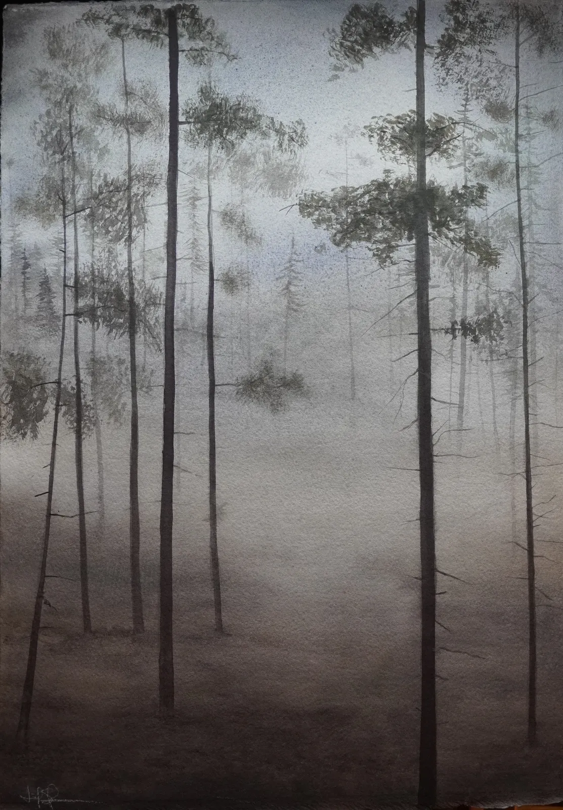 Akvarell Grådis II av Leif Stavgren