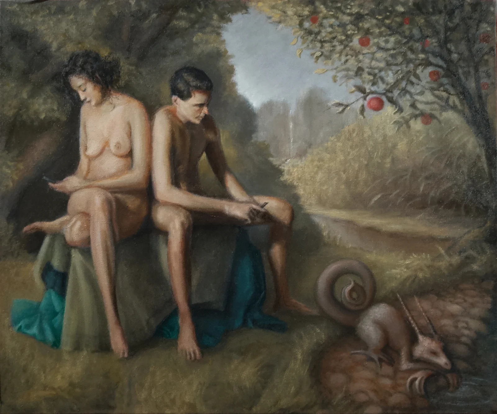 Oljemålning Eden 2.0 av Stefan Nyman