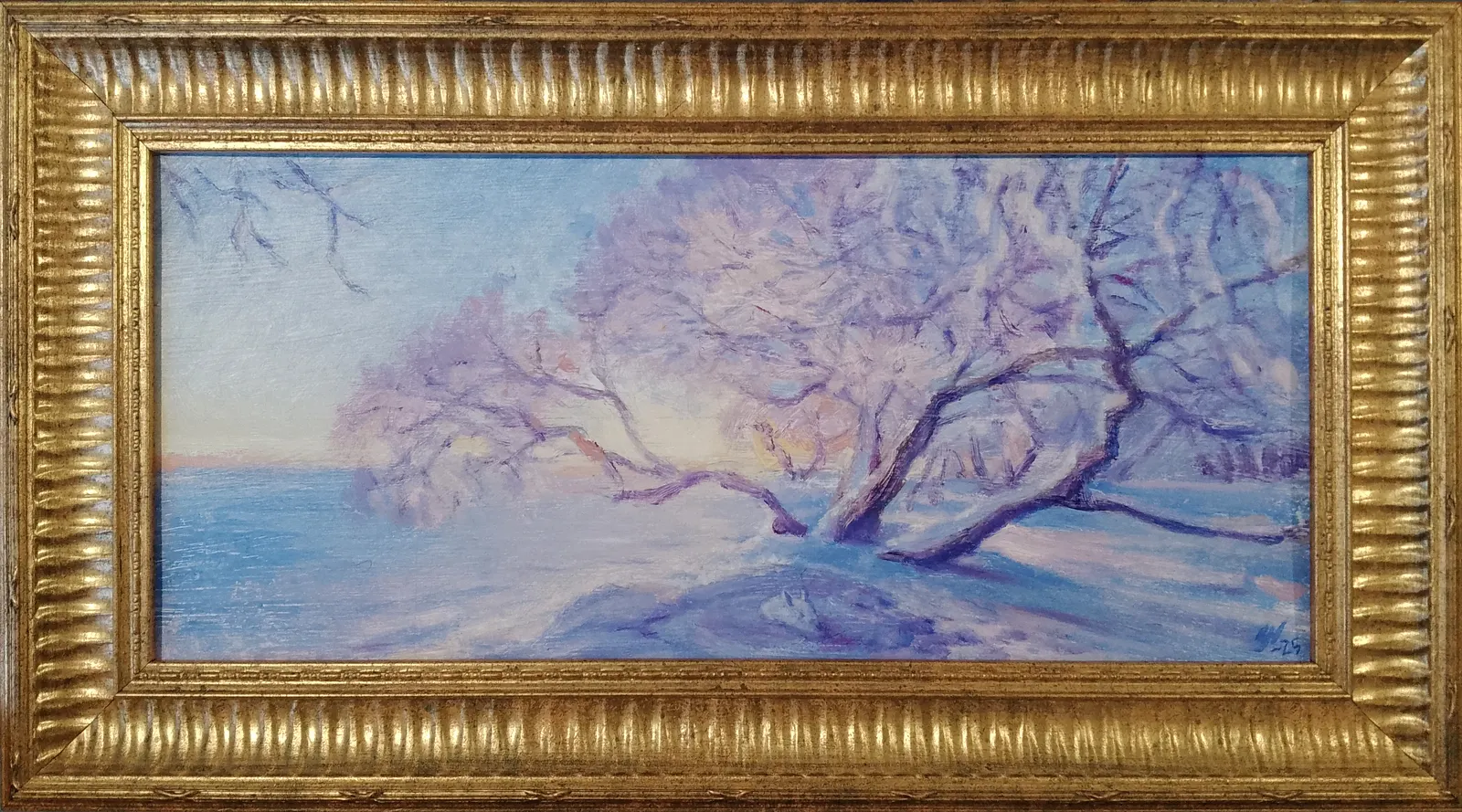 Oljemålning Sovande hare av Stefan Nyman