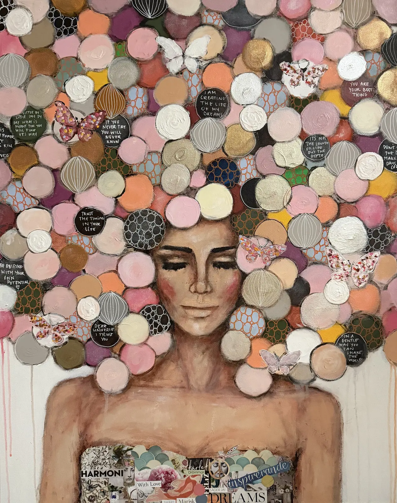 Akrylmålning Good vibes av Madeleine Santiago Elofsson