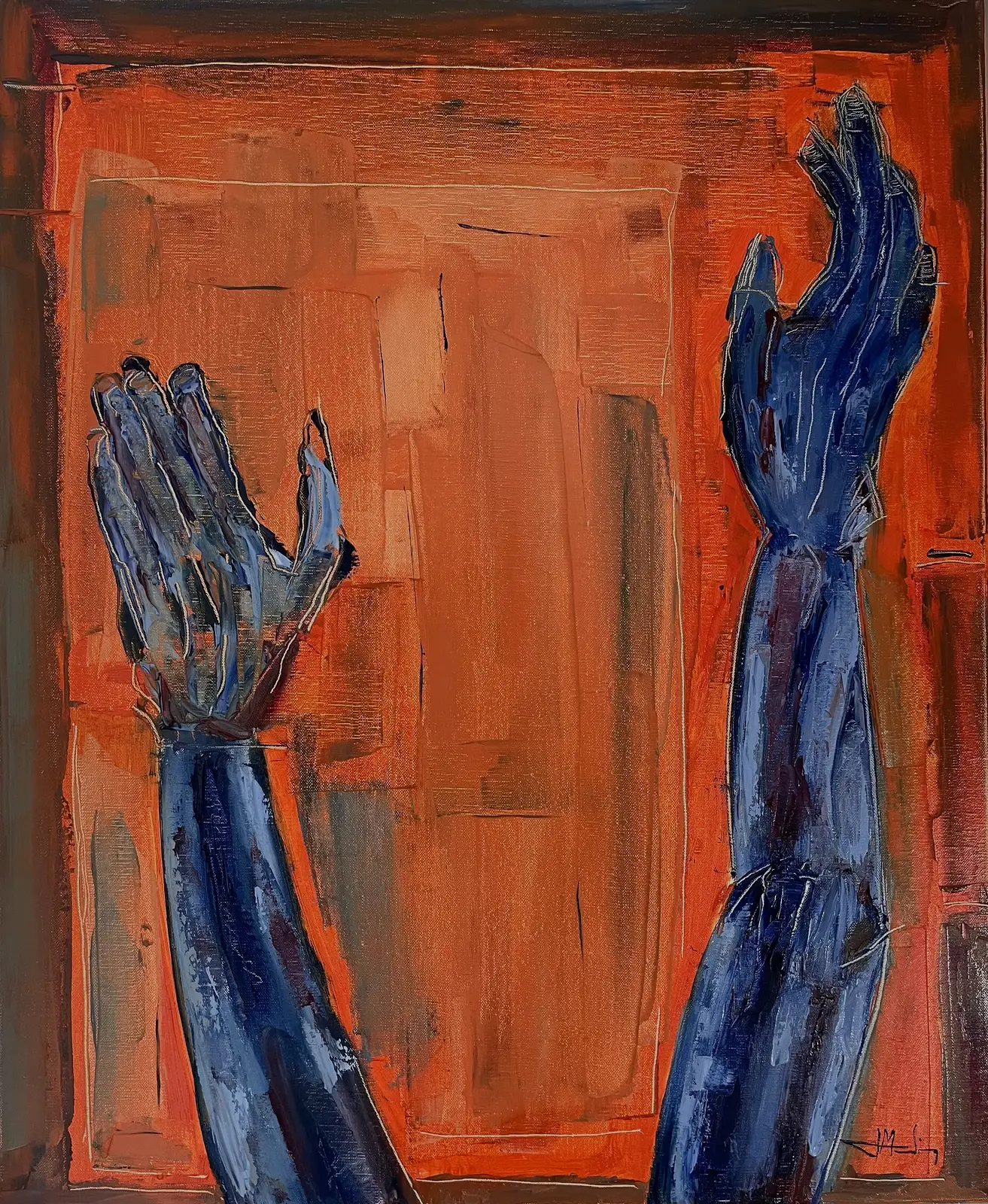 Oljemålning Bandido corazón III av Joao Medina