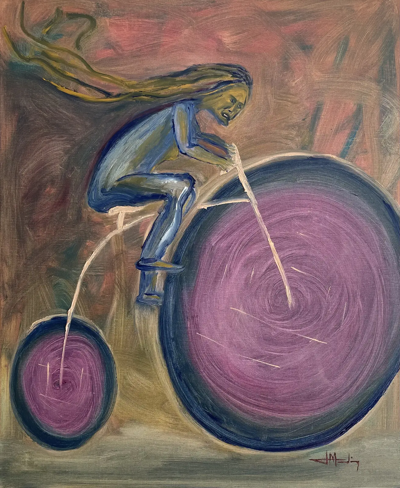 Oljemålning On the run av Joao Medina