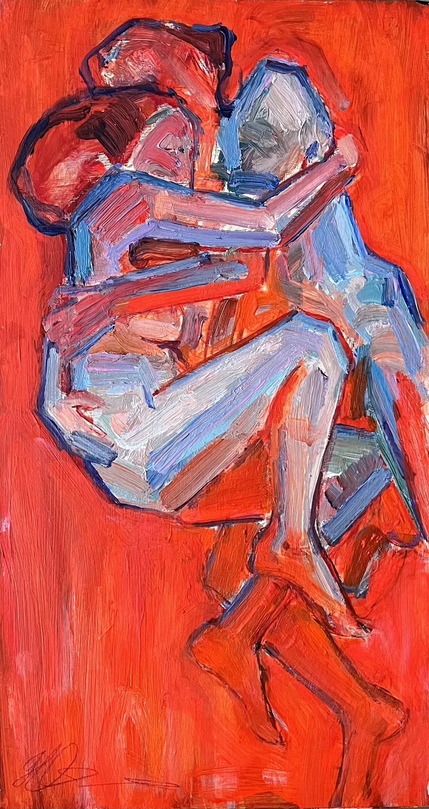 Akrylmålning Sensitive  compositions series av Yuliia Levytska