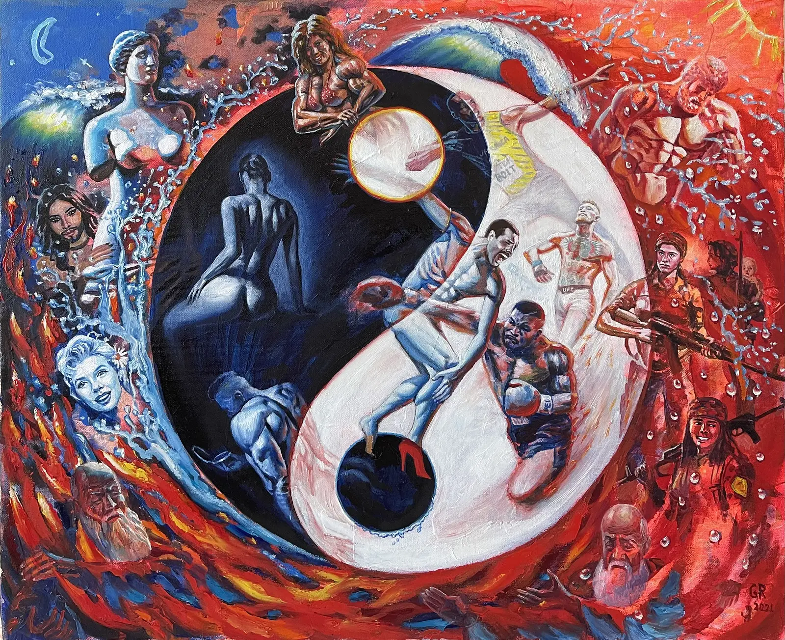 Kvinna — natt, vatten, måne, mjukhet… Man — ljus, eld, sol, hårdhet… av Ramz Gadzh