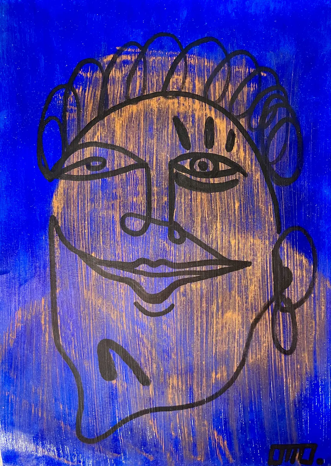 Akrylmålning Mistake, inramad av Otto Sundell