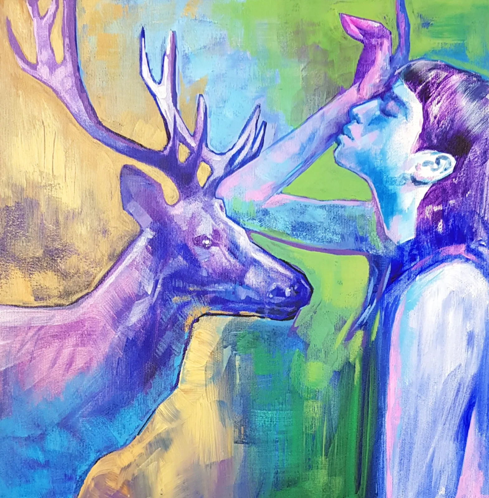 Akrylmålning Beloved girl av Daniel Vandinja