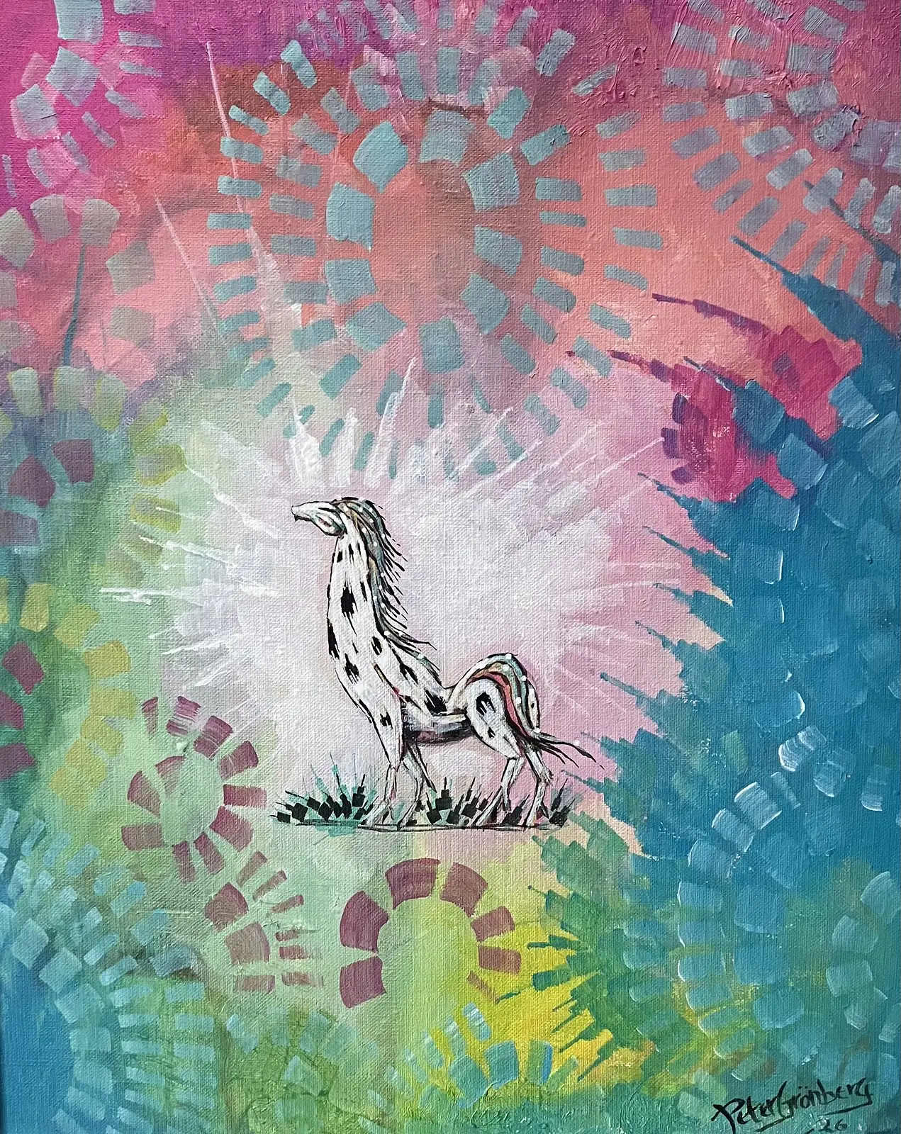 Akrylmålning av Peter Grönberg