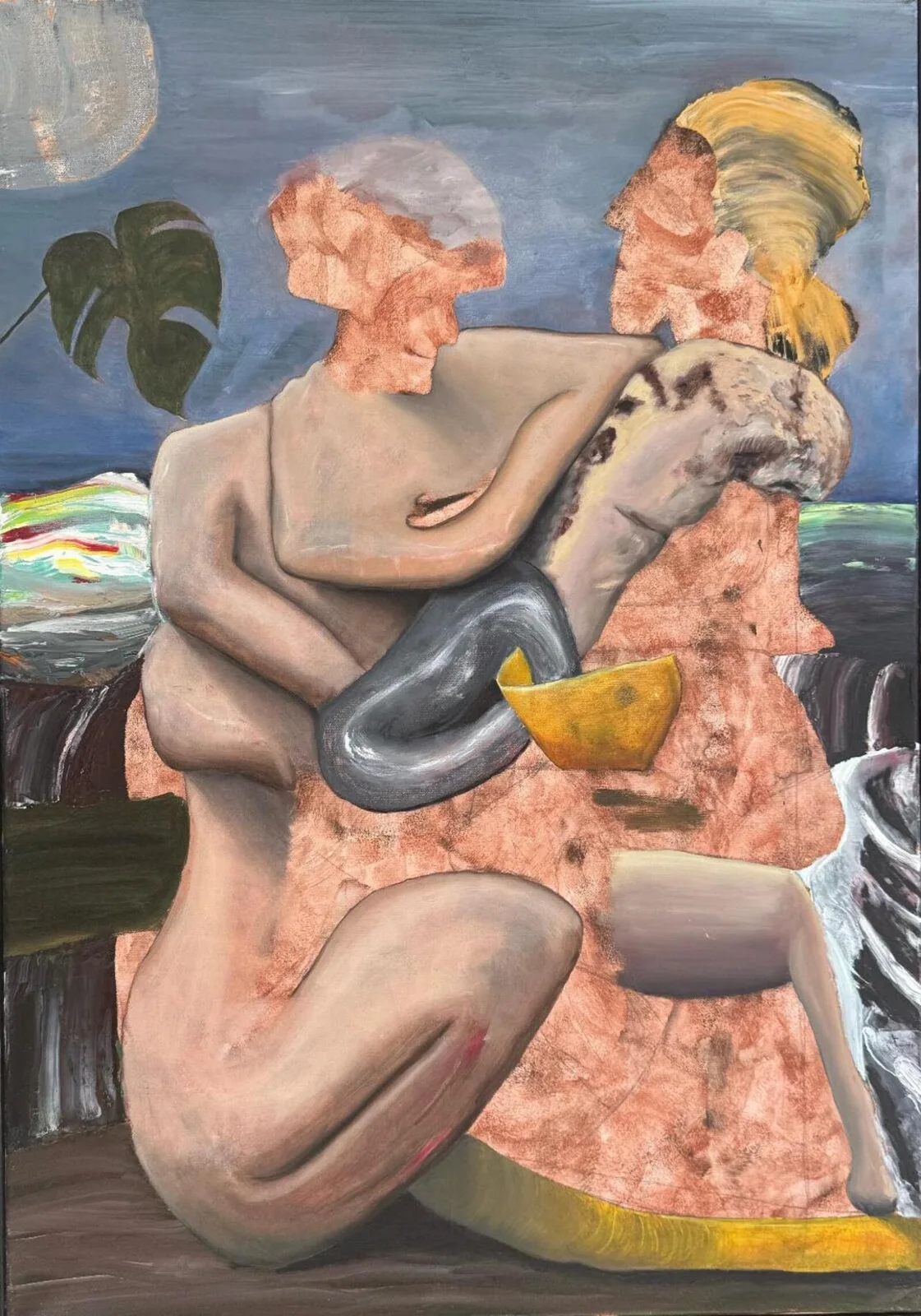 Oljemålning Zusammen av Bogdan Murg-Perlmutter