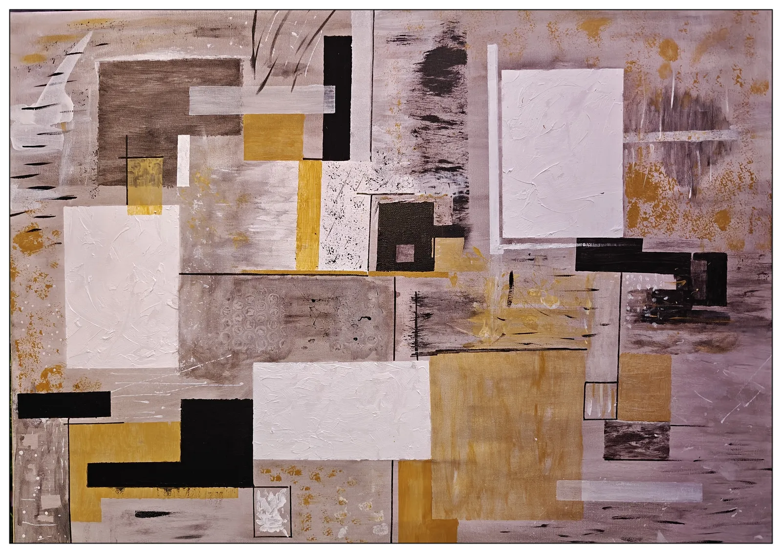 Akrylmålning 4 Rum av Ulf Lager