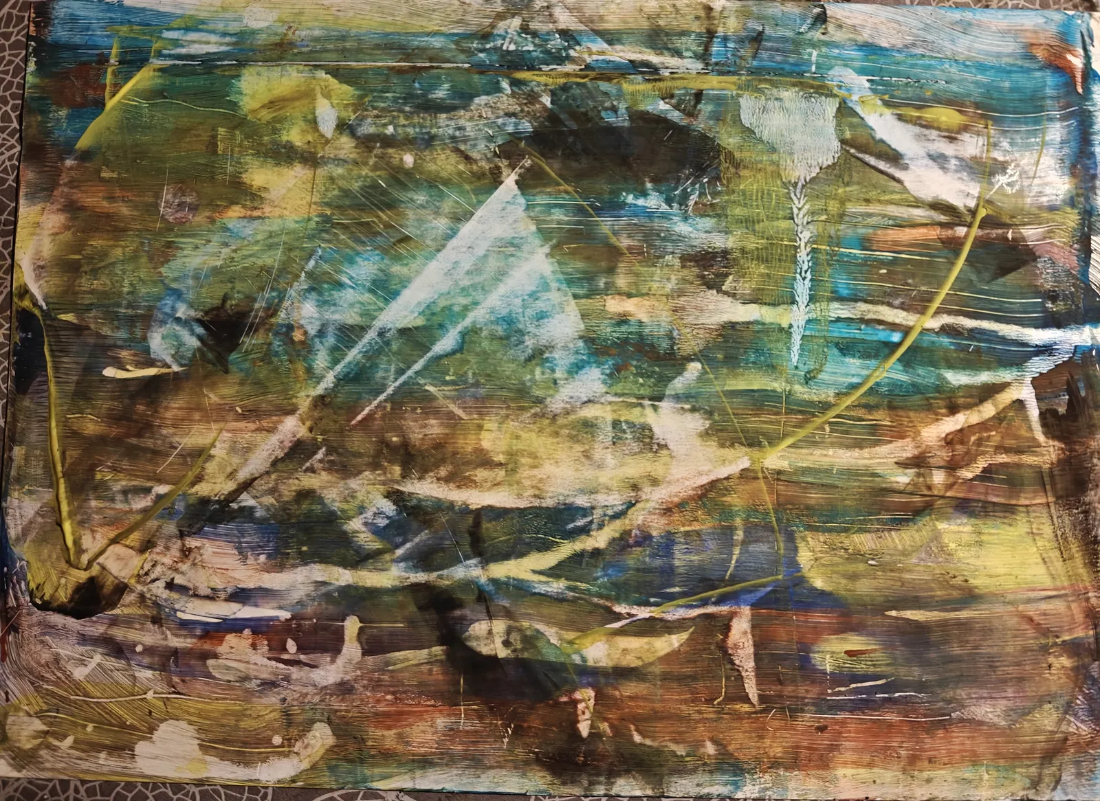 Akrylmålning Fjället av Ulf Lager