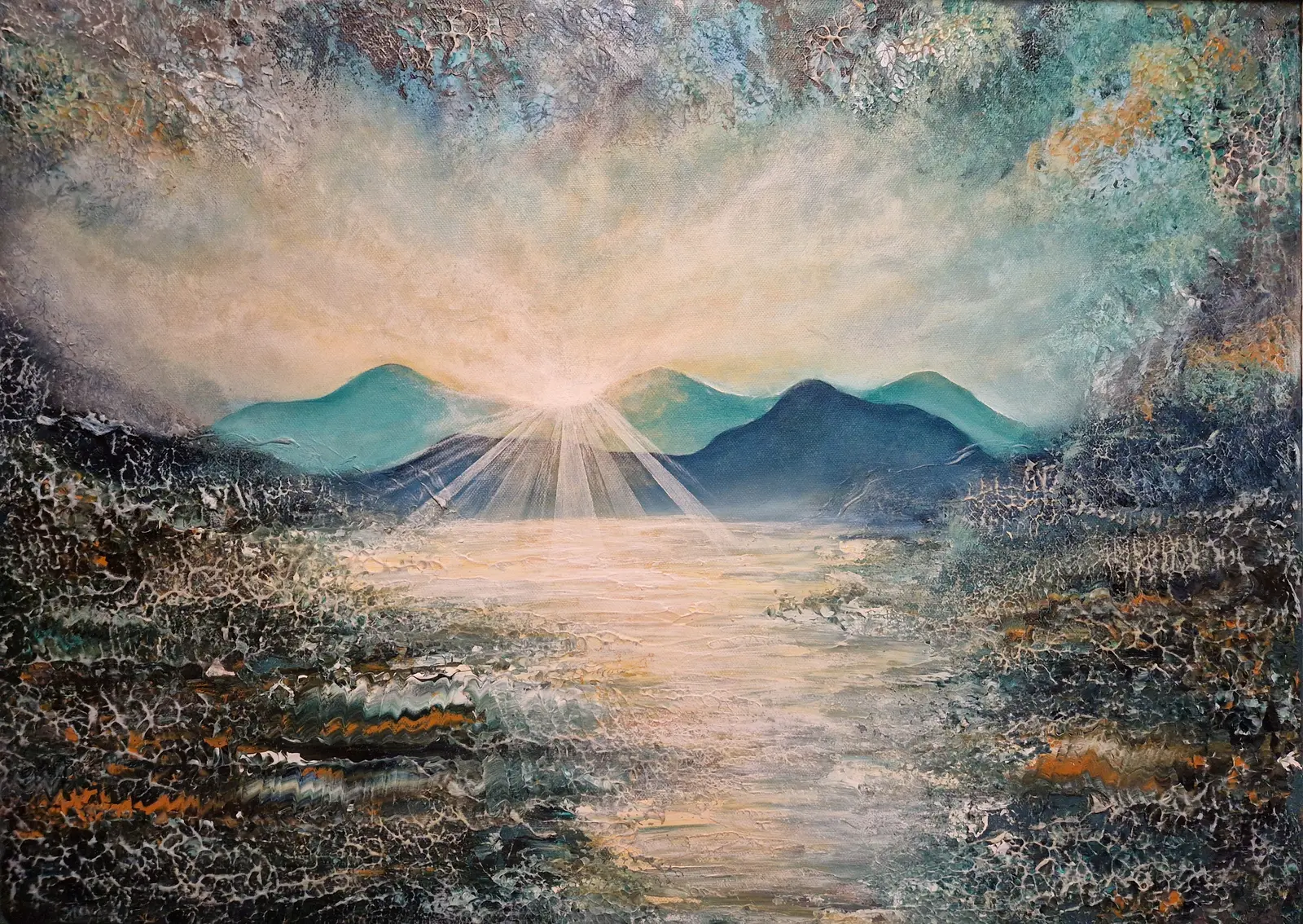 Akrylmålning Bortom horisonten av Ida Söderholm