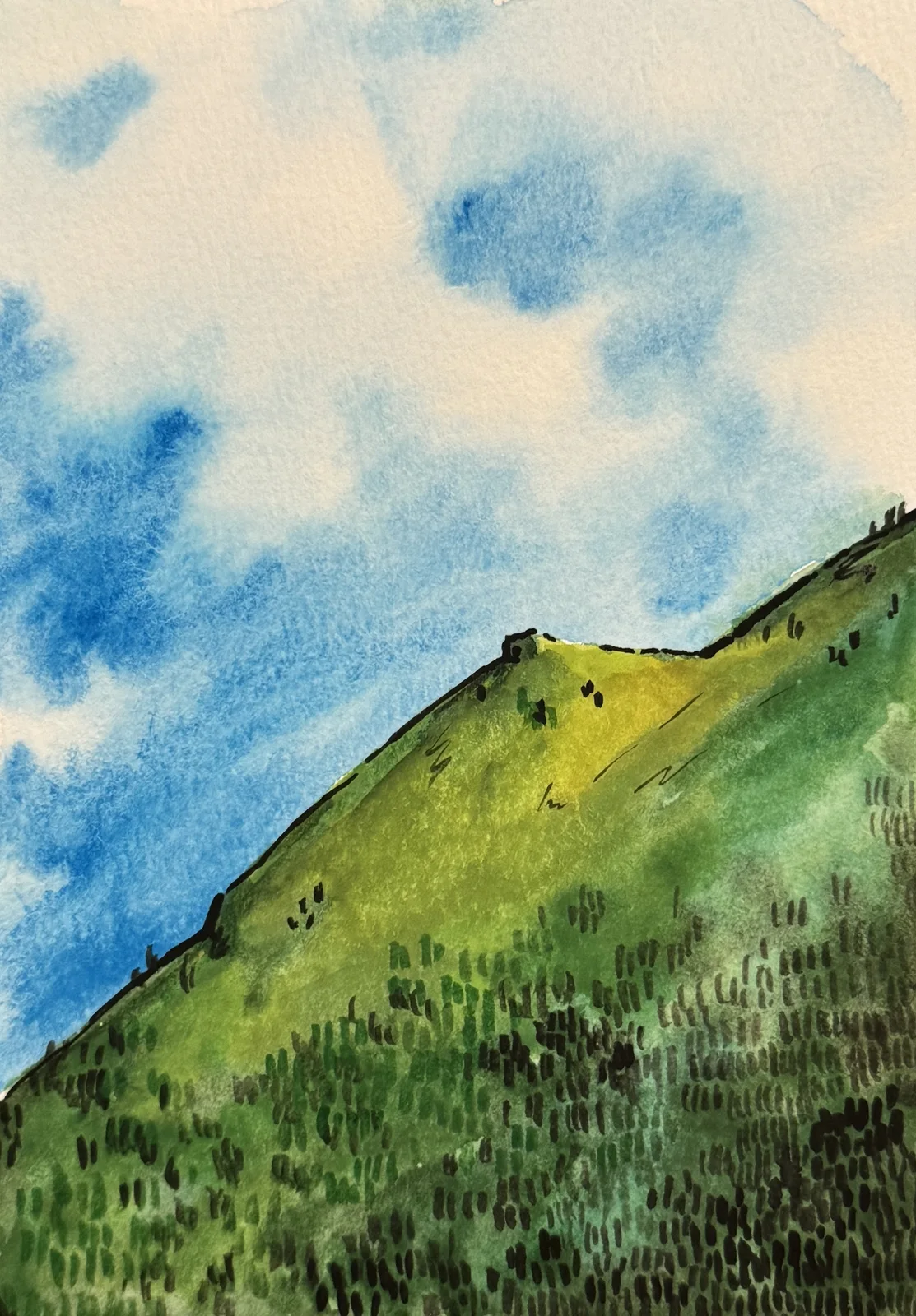 Landskap miniatyr av Ekaterina Dutkevich