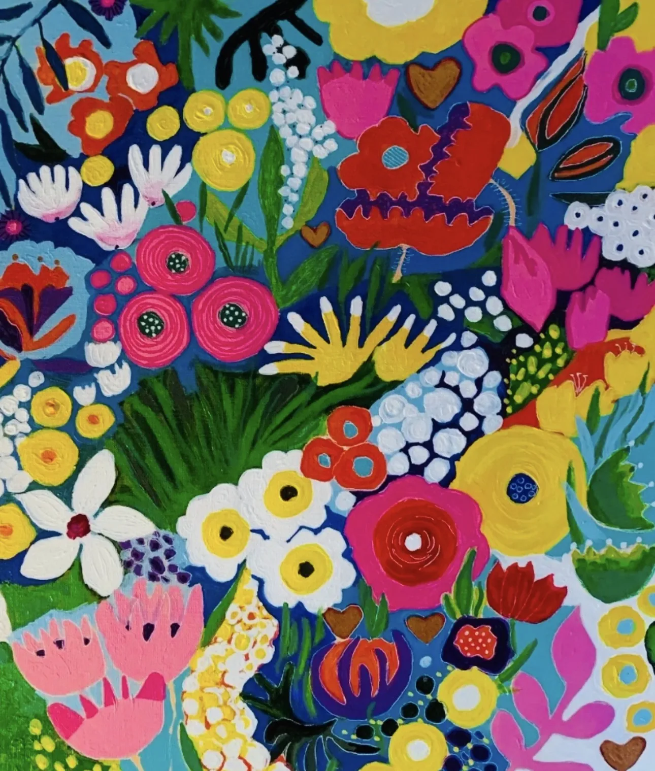 Akrylmålning Kärlekslund av Sirpa Heed Franti