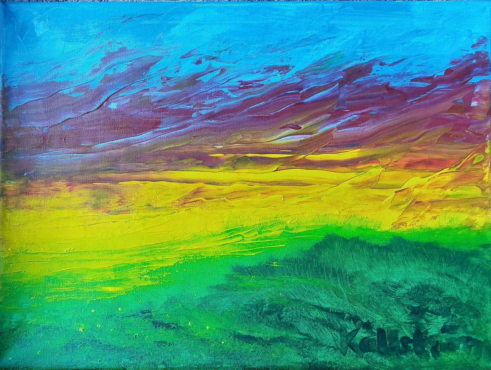 Akrylmålning Sápmí av Bernt Källström