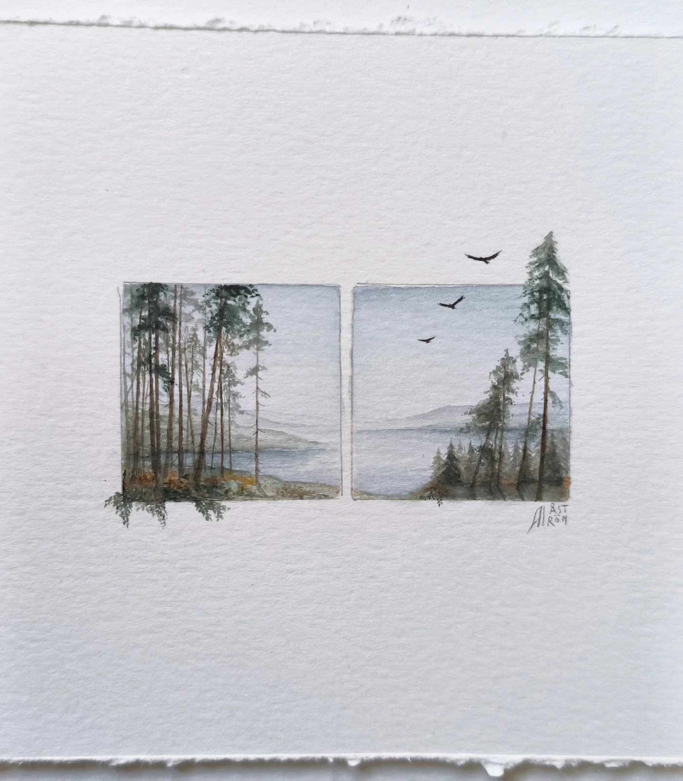 Akvarell View av Anna Åström