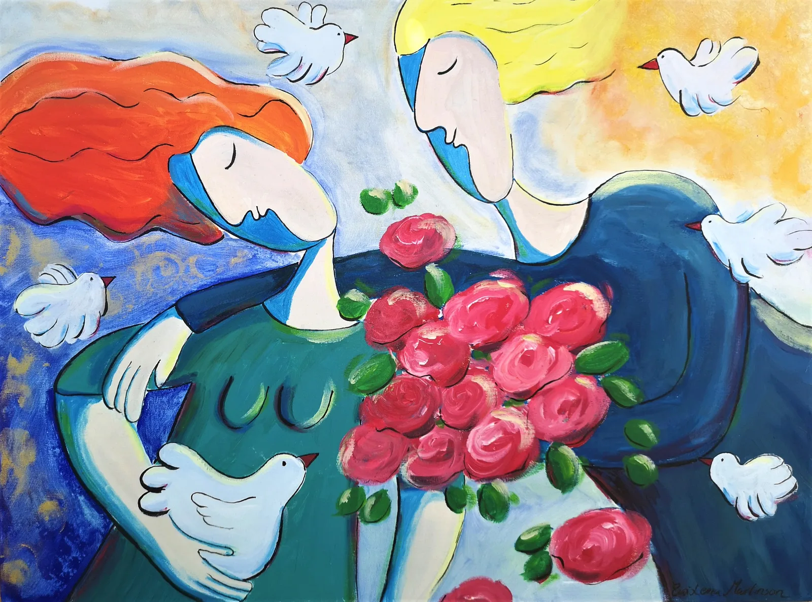 Akrylmålning To You av Eva-Lena Martinsson