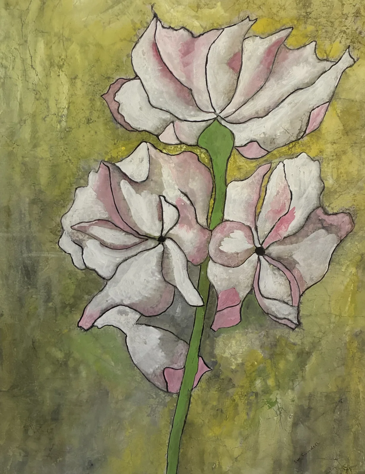 Rosa Lilja, inglasad med ram av Siv Sundell