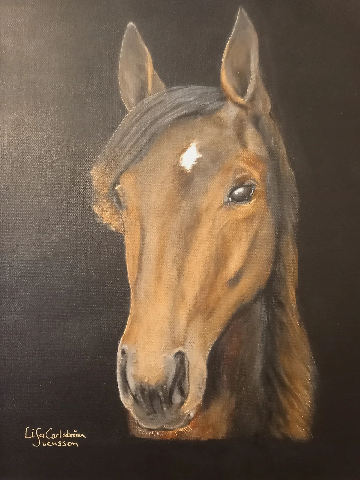 Akrylmålning Edonia Face av Lisa Svensson