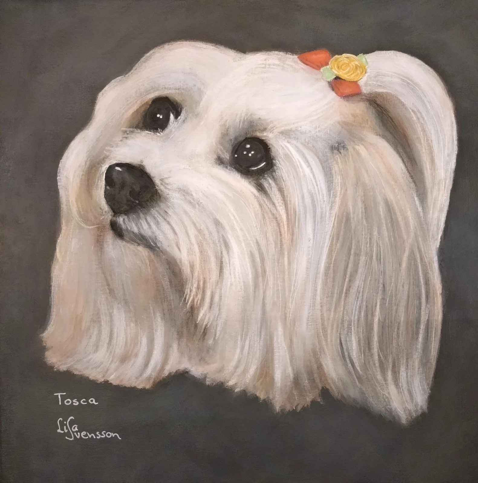 Akrylmålning Tosca av Lisa Svensson