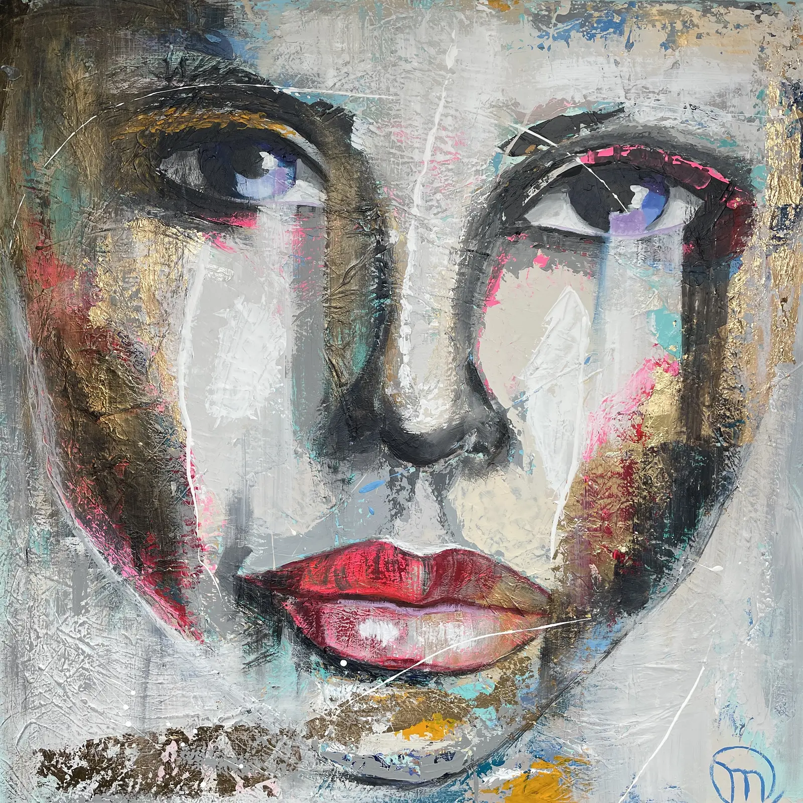 Akrylmålning Zenia av Mia Färm